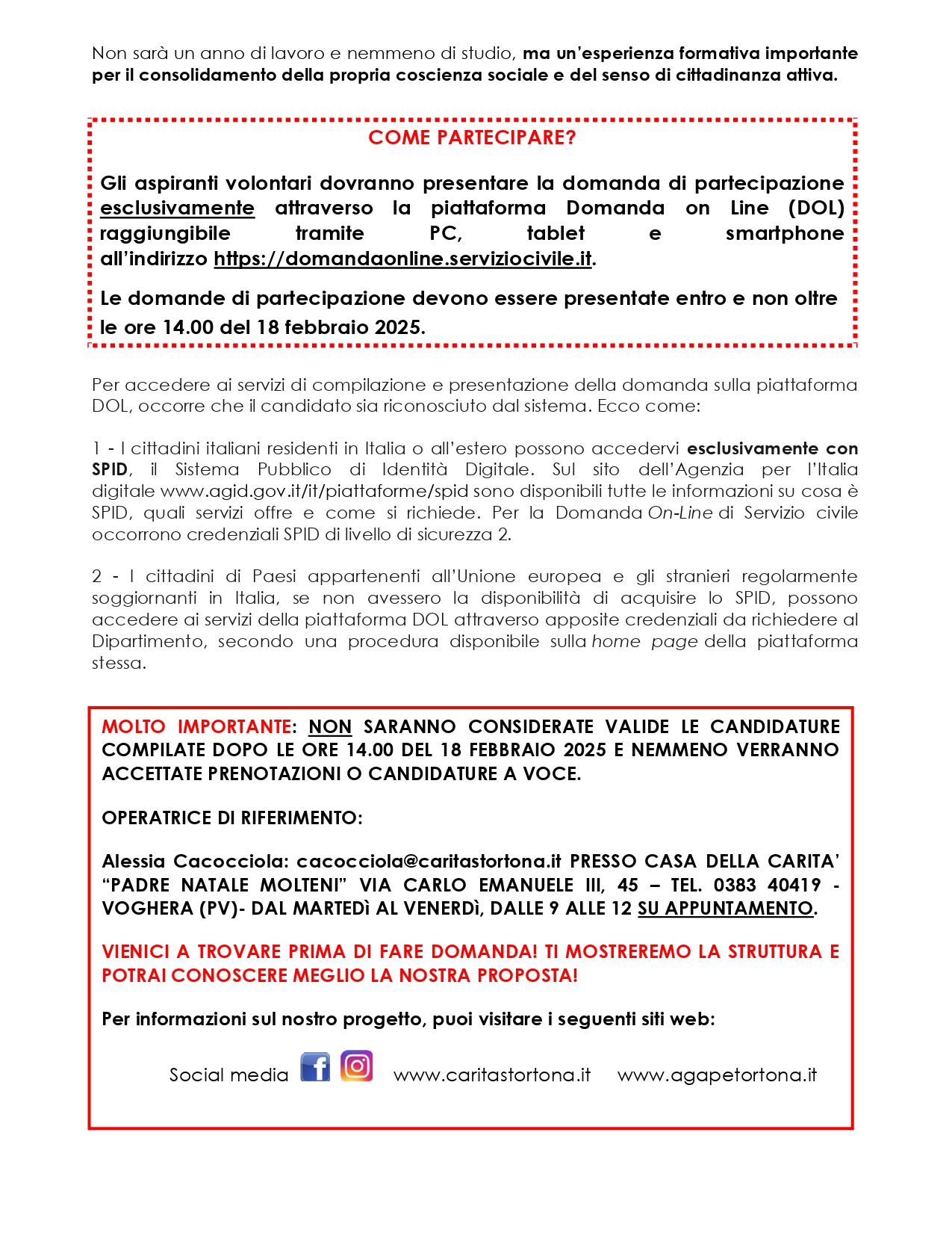 SERVIZIO CIVILE UNIVERSALE